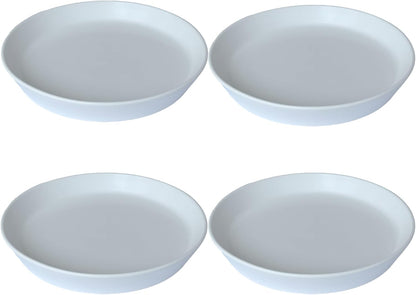 4 Pack of Plant Saucer, 5 inch Glazed Ceramic Plant Tray, Deep Drainage Tray for 4 Inch Flower Pot,Plant Dish Plate to Catch Water for Indoor & Outdoor