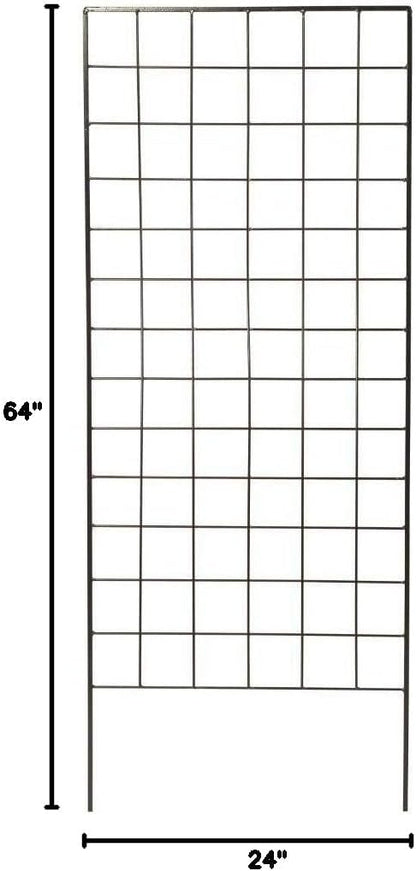American Garden Works STNMB Narrow Screen Trellis, Black 64.25"H