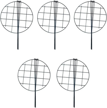 16 x 24 inch Peony Cages,Grow Through Plant Support Stakes, Flower Support Hoops Heavy Plants Brace Rings,Pack of 5