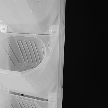 Vertical Wall Planter, Stackable Wall-Mounted Planter Indoor Outdoor w/36 Plastic Pots Living Wall Garden w/36 Non-Woven Fabrics Vegetable Hanging Pocket Holder Flowerpot (White)