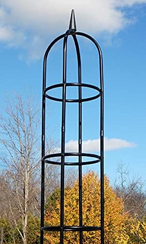 Classic Garden Obelisks, Black, 96'', by Harbor Garden, Set of 2, R352HG-CP2