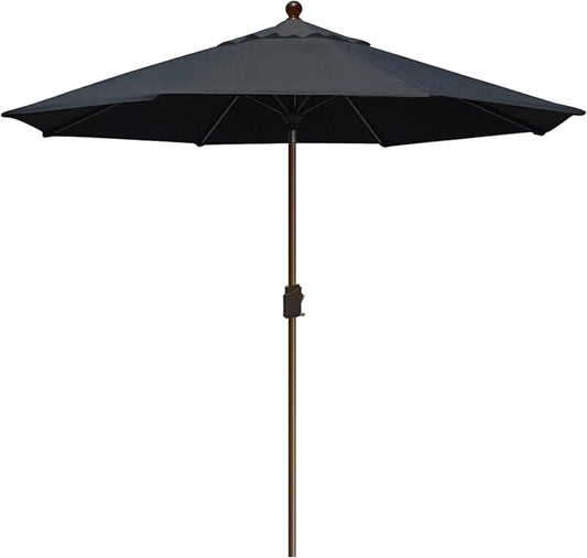 EliteShade USA 10-Year-Non-Fading 10Ft Market Umbrella Patio Umbrella Outdoor Table Umbrella with Ventilation, Black