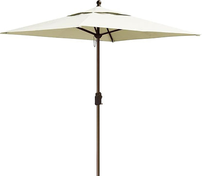 EliteShade USA 10-Year-Non-Fading 6x6Ft Square Market Umbrella Patio Outdoor Table Umbrella with Ventilation, Natural