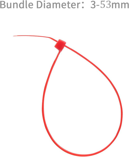 XINGO 1000 PCS Red Zip Ties 8 Inch, 60 LBS Tensile Strength, Self-Locking Nylon Plastic Nylon PA66 Wire Ties for Indoor and Outdoor Use