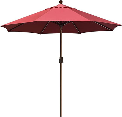 EliteShade USA 10-Year-Non-Fading 10Ft Market Umbrella Patio Umbrella Outdoor Table Umbrella with Ventilation, Burgundy
