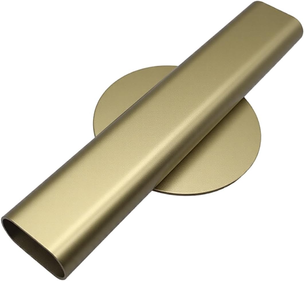 Self Adhesive Wall Vase Metal Tube Decoration Holder Used to Display Dried Flower, Faux Flowers, Fake Flowers, Also Suitable for Cemetery Memorial Decoration (2 PCS Gold)