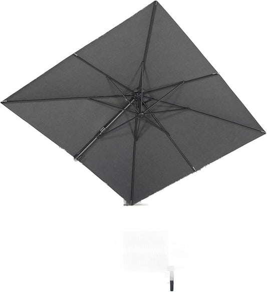 PURPLE LEAF 8' X 10' Left-right Tilting Outdoor Patio Umbrella Swivel Offset Cantilever Heavy Duty Rectangle Aluminu Umbrella with UV Resistant for Deck Pool Patio Backyard, Graphite Grey