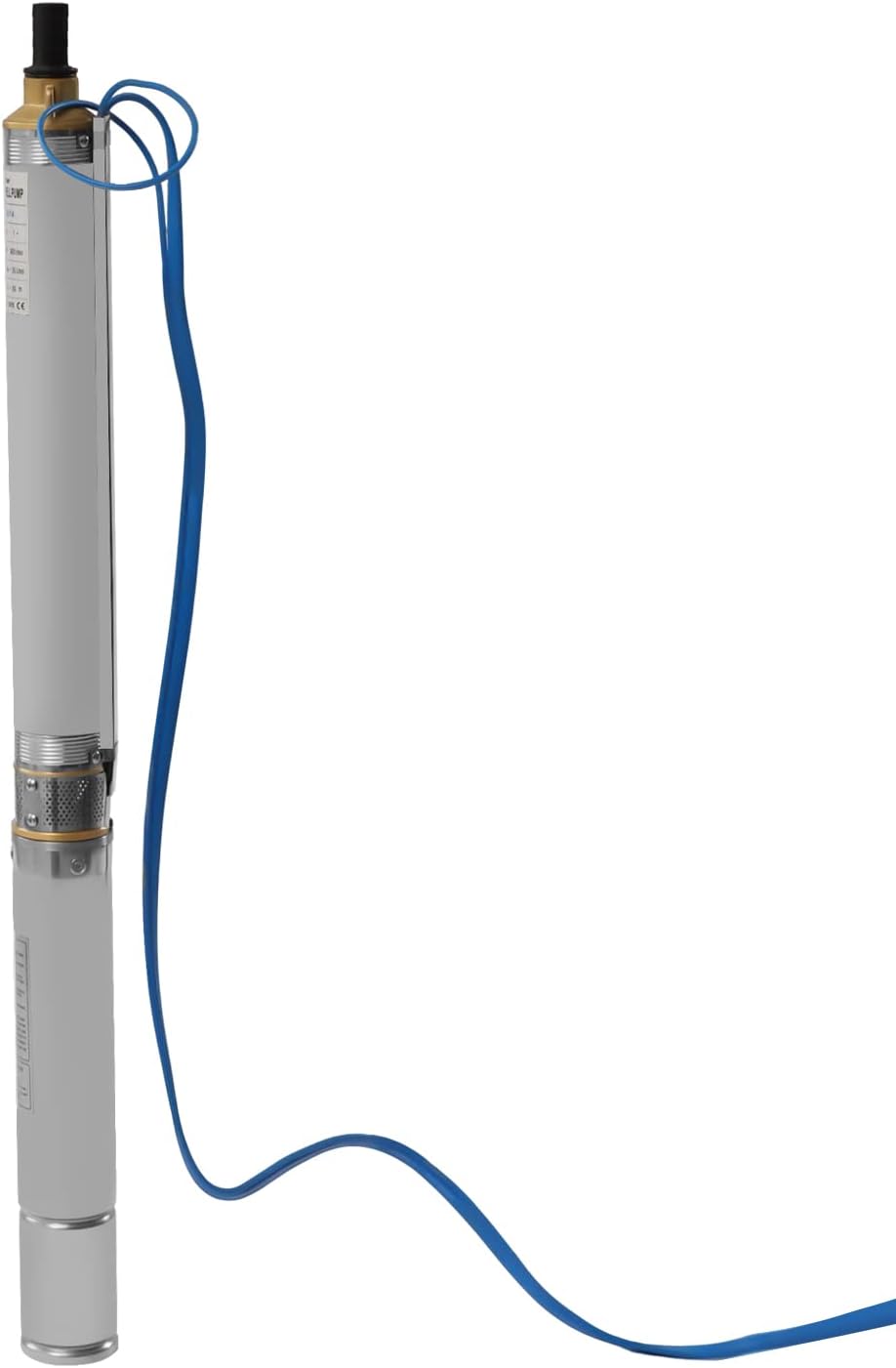 Deep Well Submersible Pump AC 110V 550W Electric Submersible Water Pump, 16 GPM Flow, 295ft Lift, Farm Ranch Irrigation Submersible Bore Hole Deep Well Pump 3420 RPM