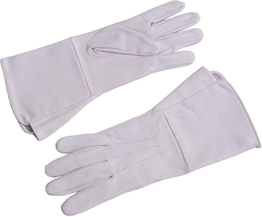 Leather Gauntlet Gloves Medieval Renaissance - SCA LARP Costume Gauntlets Men Women - Genuine Sheep Leather 14 Inch