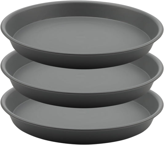 TITE Plant Saucer Heavy Large Planter Durable Thicker Plastic Plant Trays for Indoors and Outdoor,Plant Saucer Drip Trays (Grey, 16 inch)