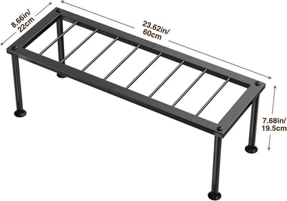 1 Tier Plant Stand: Ladder Plant Holder - Metal Flower Pot Stand - Heavy Duty Flower Rack for Living Room Patio Garden Corner Balcony and Courtyard.