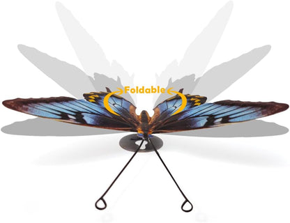 Metal Butterfly Wall Decor - 5 Pack Lifelike Butterflies Wall Art Sculpture Hanging Decorations for Indoor or Outdoor, Yard Patio Fence Garden Decoration