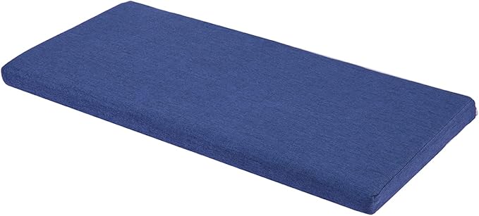 Memory Foam Chair Pads Non-Slip Rubber Back Indoor Swing /Settee Cushion 36inX14inX2in(91.5X35.5X5CM), Blue