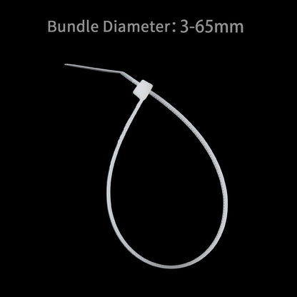 XINGO 100PCS Cable Zip Ties Heavy Duty, Premium Nylon Plastic Wire Ties with 50 Pounds Tensile Strength, Self-Locking Black Nylon Zip Ties for Indoor and Outdoor (10 inch, White)