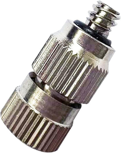 High Pressure Brass Nickel Plated Misting Nozzle for Outdoor Cooling Mist System, 0.2mm Ceramics Orifice, Detachable & Cleanable, 10pcs