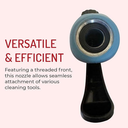 Hi Tech High-Pressure Heavy-Duty Hose Nozzle – 100 PSI Max, 160F Water Temp, Pistol Grip with Threaded Front for Cleaning Tools, Fits Standard Garden Hoses