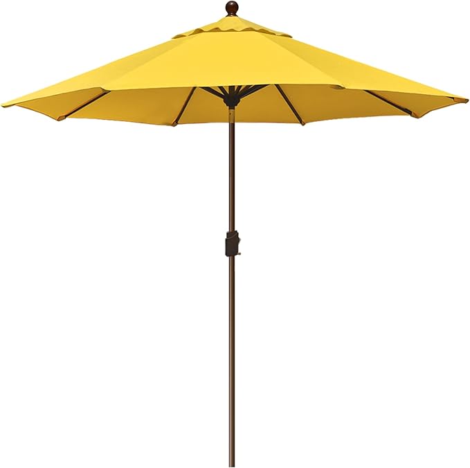 EliteShade USA 10-Year-Non-Fading 9Ft Market Umbrella Patio Umbrella Outdoor Table Umbrella with Ventilation, Sunflower Yellow