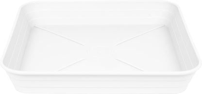 4 Pack Square Plant Saucer Tray 8 inch, 6 8 10 12 14 16 18 20 inch Heavy Duty Plastic Square Plant Saucers for Indoors Outdoor, Flower Planter Drip Trays for Pots, Seed Starting Tray