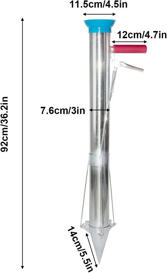 AIWFL Seedling Transplanter Long Handled Bulb Planter Tools Vegetable Young Plant Manual Plant Transplanter Stainless Steel Planting Garden Tools