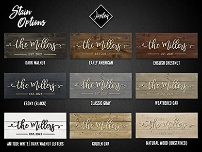 Custom Wood Sign Personalized Handmade Wedding Gift Wood Wall Art Personalized Sign Last Name Sign Established Sign Wooden Signs Bridal Shower Gift Anniversary Gift