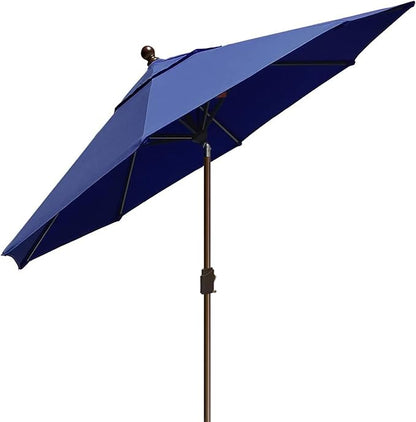 EliteShade USA 10-Year-Non-Fading 9Ft Market Umbrella Patio Umbrella Outdoor Table Umbrella with Ventilation, Navy Blue