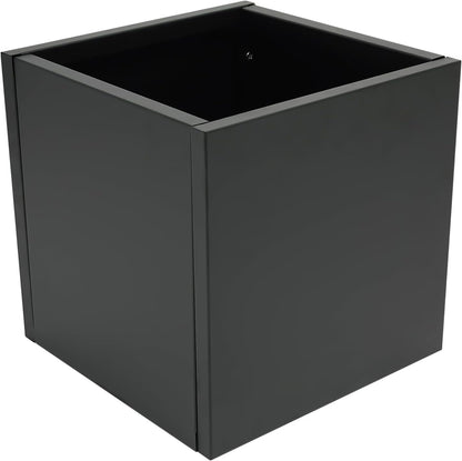 32" L x32 W x32 H Metal Flower Boxes Planter Boxes Outdoor Raised Garden Bed Indoor Outdoor Planting Bed Black Square Planter Box for Patios Lawn Yard Decor Storage