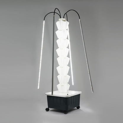 Hydroponic Tower, Vertical Planter Tower, 40 Planting Holes Water Planting Growing System Kit, Hydroponics Growing System Container with LED Grow Light for Herbs, Fruits and Vegetables