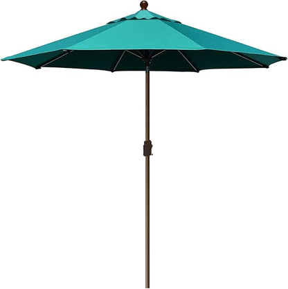 EliteShade USA 10-Year-Non-Fading 9Ft Market Umbrella Patio Umbrella Outdoor Table Umbrella with Ventilation, Teal