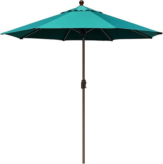EliteShade USA 10-Year-Non-Fading 9Ft Market Umbrella Patio Umbrella Outdoor Table Umbrella with Ventilation, Teal
