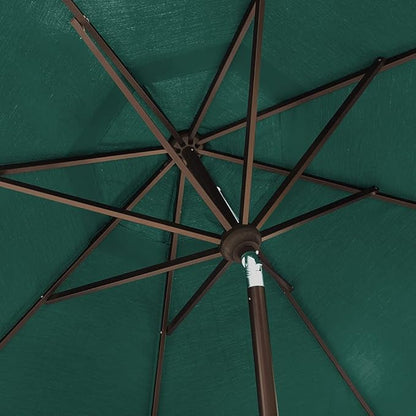 EliteShade USA 10-Year-Non-Fading 10Ft Market Umbrella Patio Umbrella Outdoor Table Umbrella with Ventilation, Forest Green