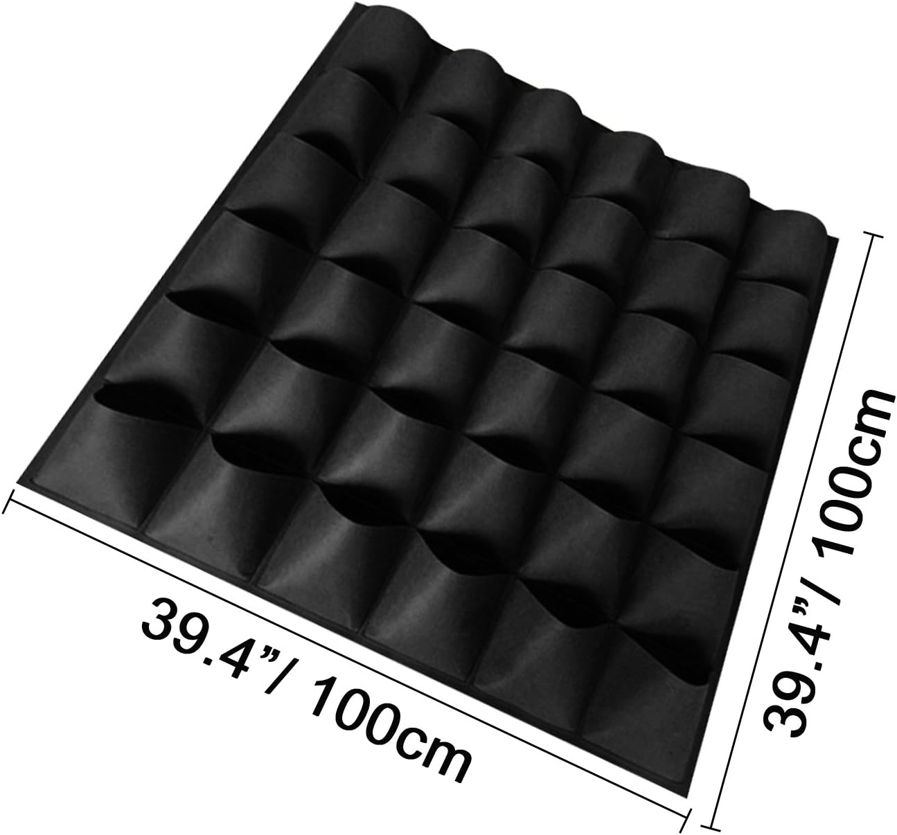 Ogrmar 36 Pockets Vertical Wall Garden Planter Plant Grow Bag for Flower Vegetable for Indoor/Outdoor (36 Pockets, Black)