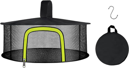 1 Layer Herb Drying Rack, Herb Drying Rack Hanging Mesh, Foldable Bud Drying Net with U-Shaped Zipper, Hooks, for Drying Herbs Plants, Flowers, Fruits, Food, Camping (1 Layer-23.62'')