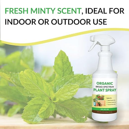 Organic Broad Spectrum Plant Spray - Liquid Plant Food in a Spray Bottle (Foliar Fertilizer) | Use on All Outdoor Plants Including: Vegetables, Herbs & Flowers | No Mixing Required (32oz)