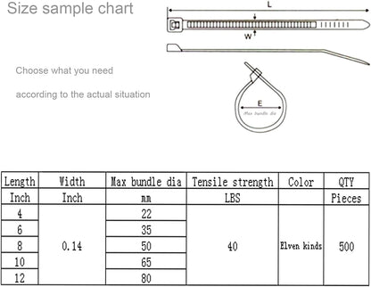 XINGO Nylon Cable Zip Ties Self Locking Plastic Wire Ties with 40 Lbs Tensile Strength for Indoor and Outdoor 12 Inch 500 Pack Green