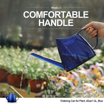 WhaleLife Indoor Watering Can for House Bonsai Plants (1.4L, Blue)