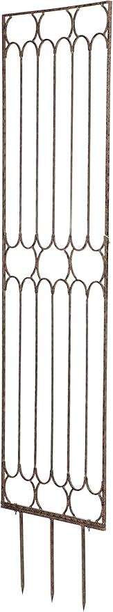 H Potter Garden Trellis for Climbing Plants Large Metal Wall Trellises Tall Vertical Wrought Iron Panels for Home Garden Outdoor Decoration Fence Privacy Screen Outdoors Ivy Rose Clematis