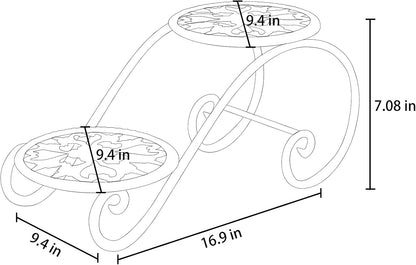 2 Tier White Plant Stand for Indoors, Beautiful Appearance And Cute Shape. White 1 Pcs