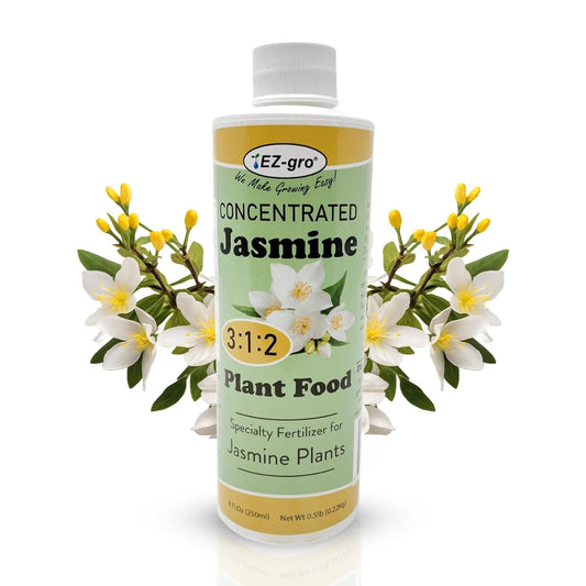 EZ-GRO Professional Liquid Jasmine Fertilizer - 8 oz Bottle | 3:1:2 Concentrated Nutrients for Indoor Plant Food | Houseplant Fertilizer for Jasmine Flowers| Promotes Vibrant Plants & Strong Roots