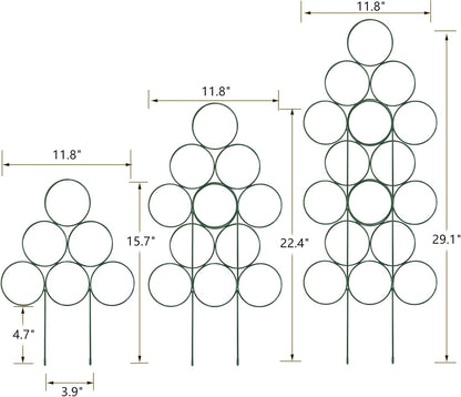 Trellis for Potted Plant Trellis Indoor, Stackable Indoor Trellis for Climbing Plants Support, 3 Pack Small Metal House Plant Trellis for Garden Vines, Flower and Christmas Tree
