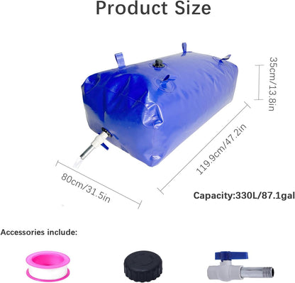 XITAO 87Gal/330L Water Storage Bladder Large Capacity Water Storage Containers Portable Foldable Emergency Water Tank Water Bag for RVs, Drought Resistance, Fire Prevention, Agricultural Irrigation