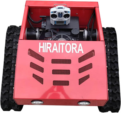 HIRAI TORA Robotic Lawn Mower 45° Slope Climbing, 4WD All-Terrain, Adjustable Cutting Height, Remote Control for Home, Golf & Park Lawn