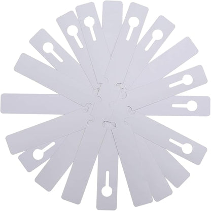 200 Pcs White Plastic Plant Tags with a Marker Pen, Wrap Around Hanging Tree Tags Nursery Garden Labels Waterproof Nursery Garden Stakes, 2x20cm