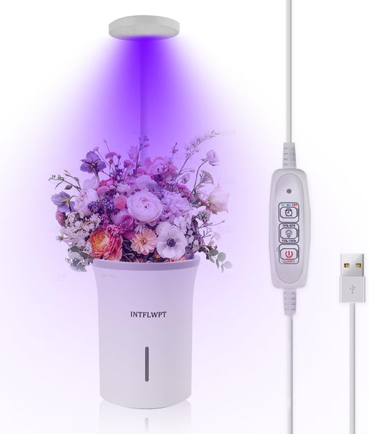 Indoor Planter Grow Light, Soil & Hydroponic Dual Mode, Automatic Timer for 3H/9H/12H, Full Spectrum 9 Dimmable Levels, Plants Germination Kit for 4 Pods, Ideal for Herbs, Flowers & Vegetables (Grey)