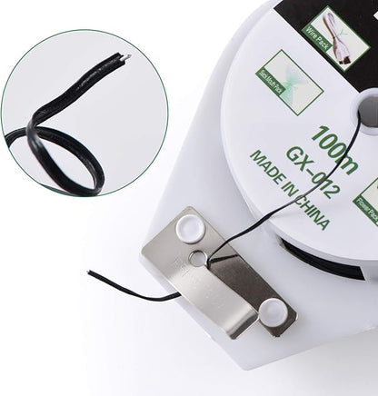 328ft (100m) Twist Ties, Plant Ties for Vines Garden Wire with Cutter for Gardening Home Office, Multi-Function Black Plastic Coated Wire