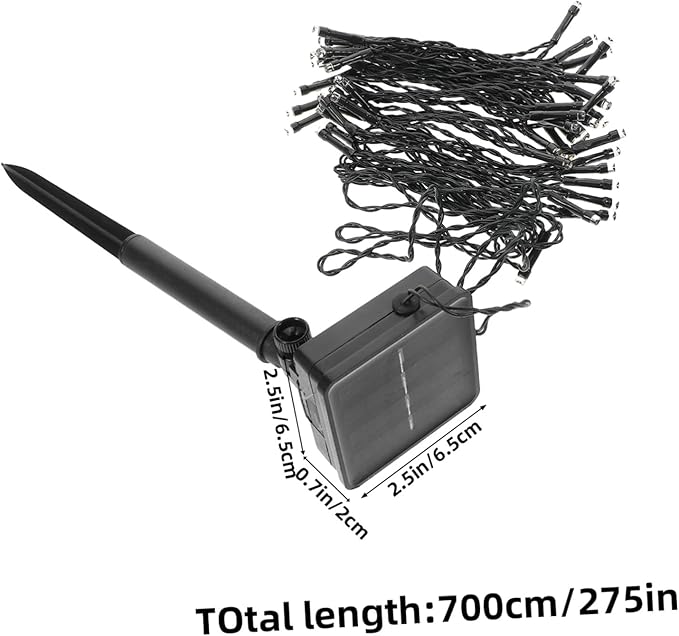 Solar String Lights Outdoor LED Solar Powered Garden Decor Warm White for Patio Fence Balcony for Use