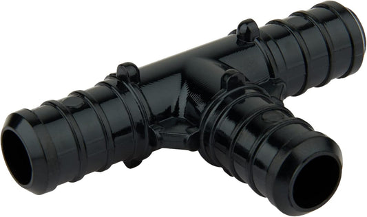 10-Pack EFIELD Poly PPSU Barb Crimp Pex Fitting 3/4" X 3/4" X 3/4" Tee For Pex Tubing Connection, ASTM 2159,(PPSU1807008)