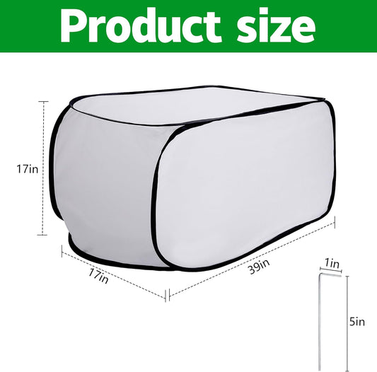 39" x 17" x 17" Pop up Rectangular Frost Protection Plant Cover, Winter Garden Plants Freeze Protection Tent, Warm Garden Bed Plant Protector Enclosure for Snow Frost Protection Indoor & Outdoor