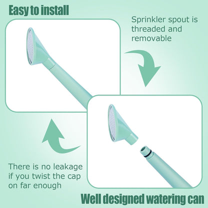 2 Gallon Watering Can for Indoor Plants, Garden Watering Cans for Outdoor Plant House Flower, Modern Plant Watering Can Large Long Spout with Sprinkler Head