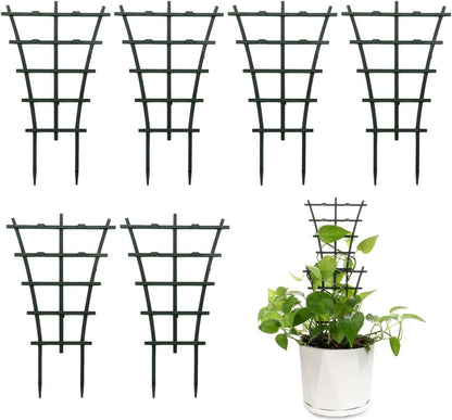 Plant Trellis Indoor, 6Pcs Stackable Plant Trellis for Climbing Plants Indoor, Small Plant Climbing Trellis for Potted Plants Plastic Climbing Plant Support Trellis for Houseplant Hoya Pothos