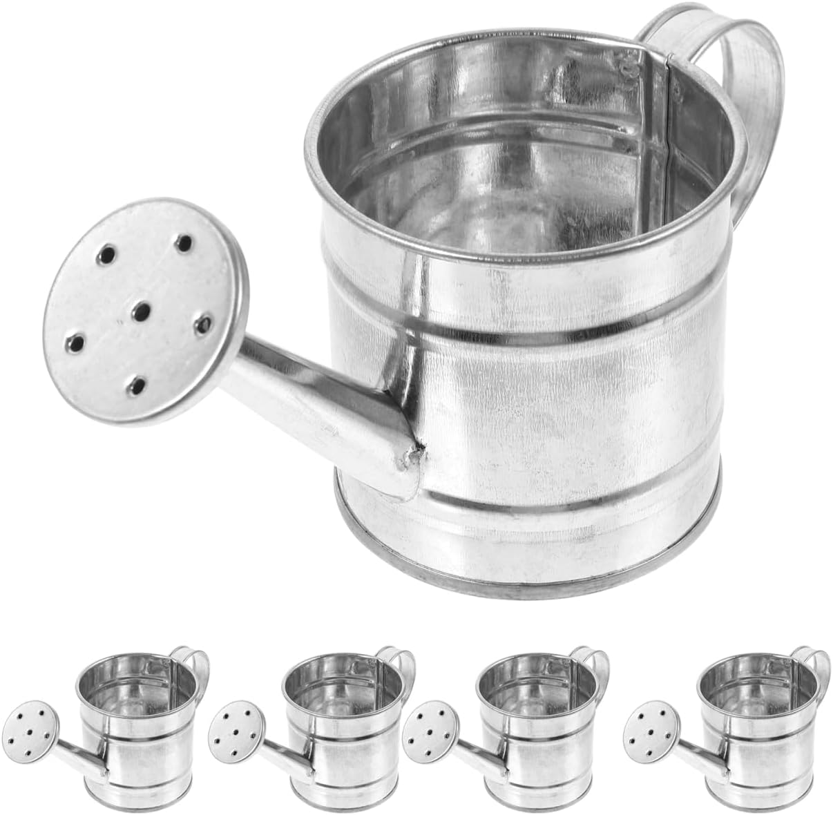 Mini Watering Can: 5pcs Kids Small Watering Can, Metal for Indoor Outdoor Plants, Children Iron for Garden Yard Home Plants Flower